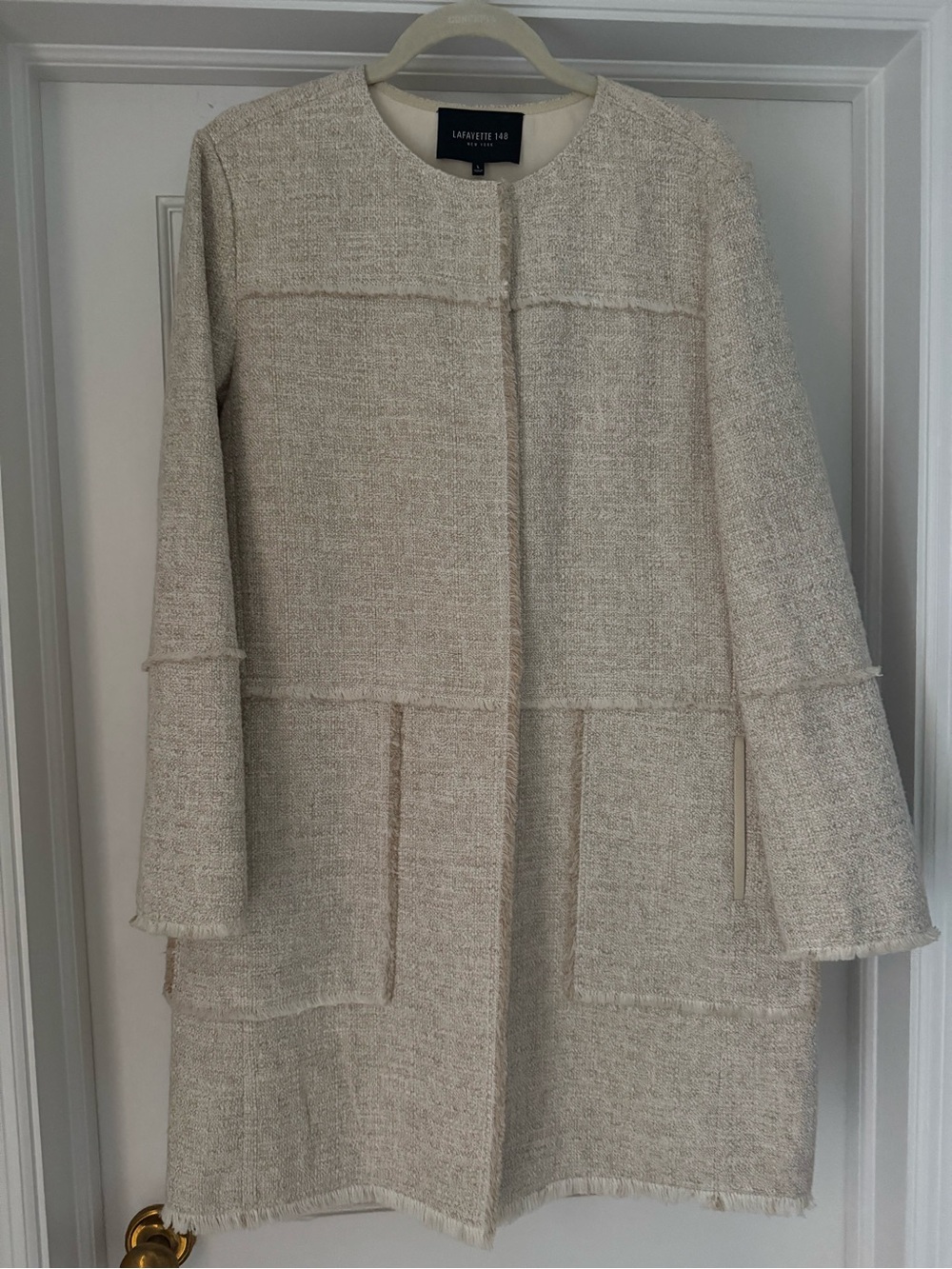 Lafayette 148 Linen Fringe Jacket